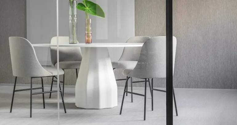Viccarbe Burin table, 150 cm, white - lacquered white