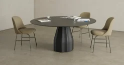 Viccarbe Burin table, 150 cm, black - lacquered black