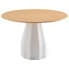 Viccarbe Burin table, 120 cm, white - matt oak