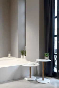 Viccarbe Common low table, 45 cm, matt beech - white