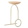 Viccarbe Giro sculpture table, brass - matt oak