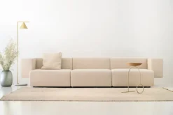 Viccarbe Giro sculpture table, brass - matt oak