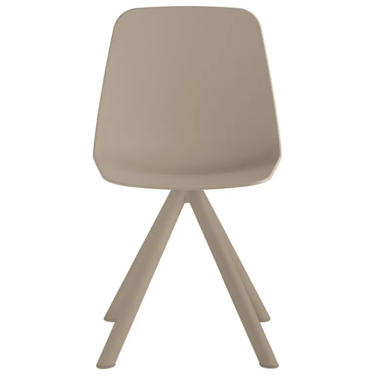 Viccarbe Maarten chair, metal swivel base, taupe