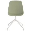 Viccarbe Maarten chair, pyramid swivel base, white - dusty green
