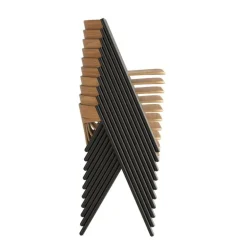 Viccarbe Quadra chair, black - matt oak