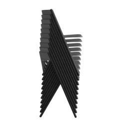 Viccarbe Quadra chair, black - black oak