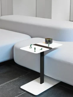 Viccarbe Serra low table with strap, rectangular, black - white