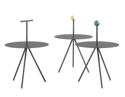 Viccarbe Trino table, black - steel handle