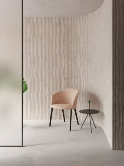 Viccarbe Trino table, black - green marble handle