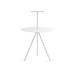 Viccarbe Trino table, white - steel handle