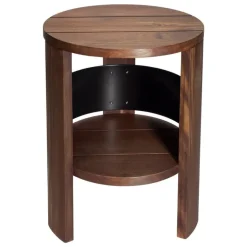 Vieser Lauha stool, brown oiled kebony - black