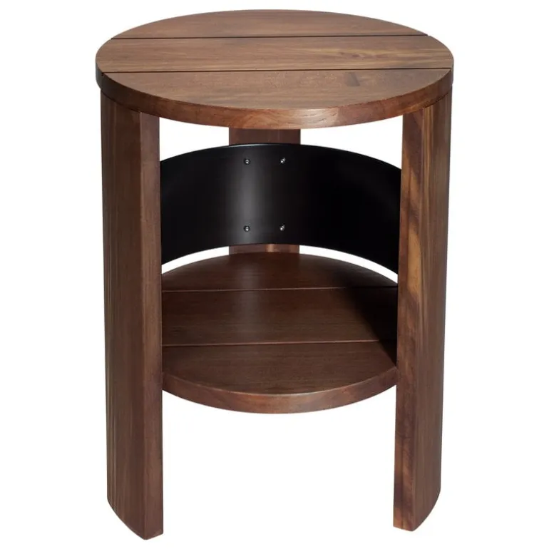 Vieser Lauha stool, brown oiled kebony - black