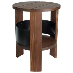 Vieser Lauha stool, brown oiled kebony - black