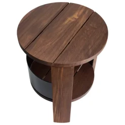 Vieser Lauha stool, brown oiled kebony - black