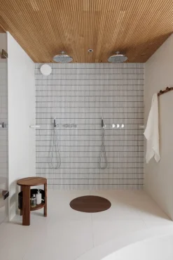 Vieser Lauha stool, brown oiled kebony - black