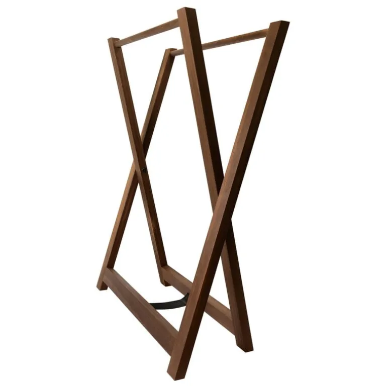 Vieser Lauha towel rack, brown oiled kebony