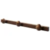 Vieser Lauha wall rack, 3 pegs, brown oiled kebony