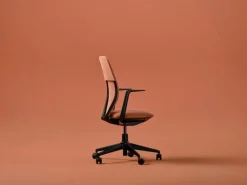 Vitra ACX Mesh task chair, deep black - terracotta