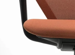 Vitra ACX Mesh task chair, deep black - terracotta