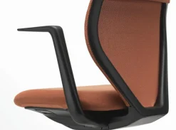 Vitra ACX Mesh task chair, deep black - terracotta