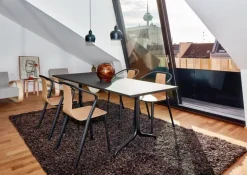 Vitra Belleville armchair, oak - black