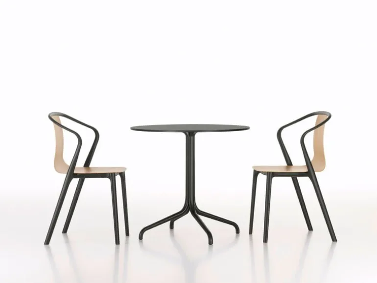 Vitra Belleville armchair, oak - black