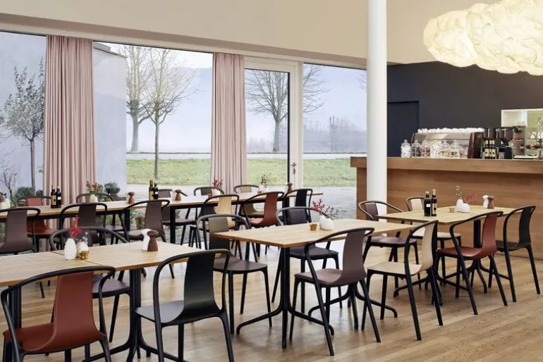 Vitra Belleville chair, black stained ash - black