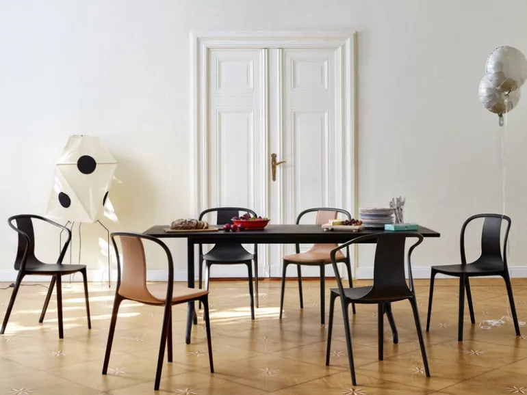 Vitra Belleville chair, black stained ash - black