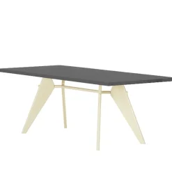 Vitra EM Table 240 x 90 cm, asphalt - Prouvé Blanc Colombe