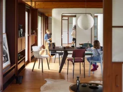 Vitra EM Table 240 x 90 cm, asphalt - Japanese red