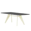 Vitra EM Table 200 x 90 cm, asphalt - Prouvé Blanc Colombe