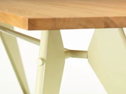 Vitra EM Table 240 x 90 cm, oak - Prouvé Blanc Colombe