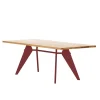Vitra EM Table 200 x 90 cm, oak - Japanese red
