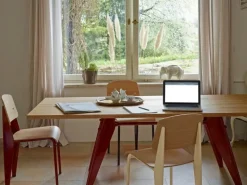 Vitra EM Table 200 x 90 cm, oak - Japanese red