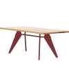 Vitra EM Table 240 x 90 cm, oak - Japanese red