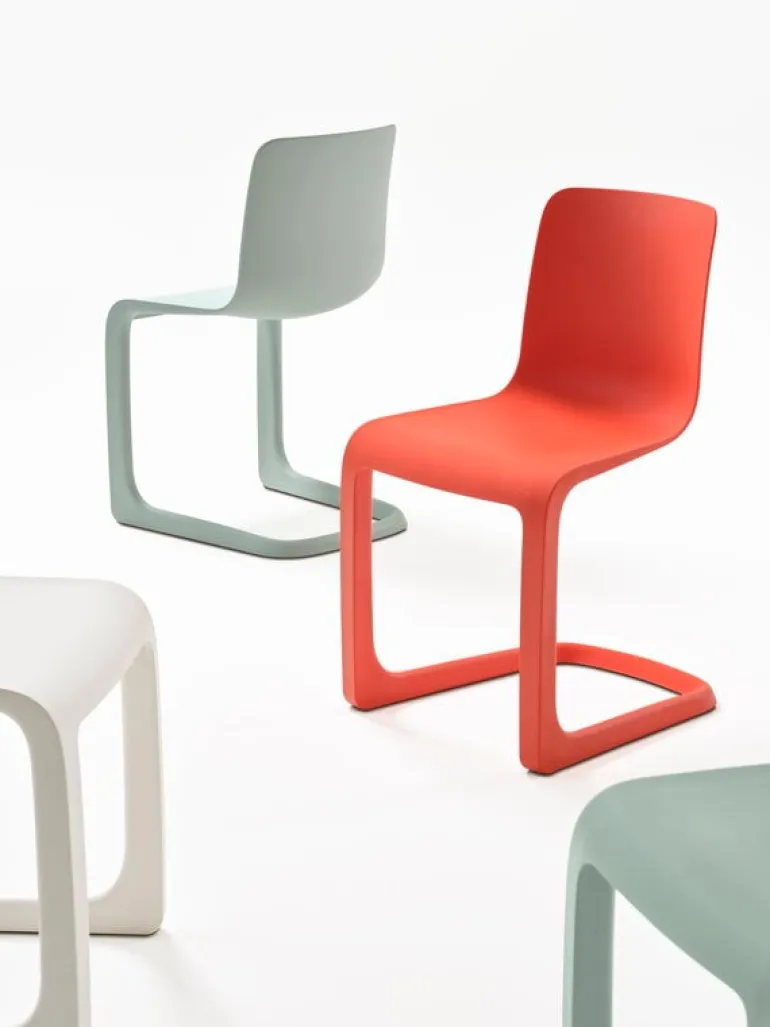 Vitra EVO-C chair, poppy red