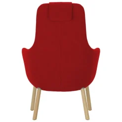 Vitra HAL lounge chair w/ loose cushion, Credo 16 red chilli - oak