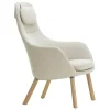 Vitra HAL lounge chair w/ loose cushion, Dumet 03 beige/grey - oak