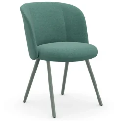 Vitra Mikado side chair, mint - Dumet pale blue/emerald