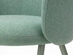 Vitra Mikado side chair, mint - Dumet pale blue/emerald