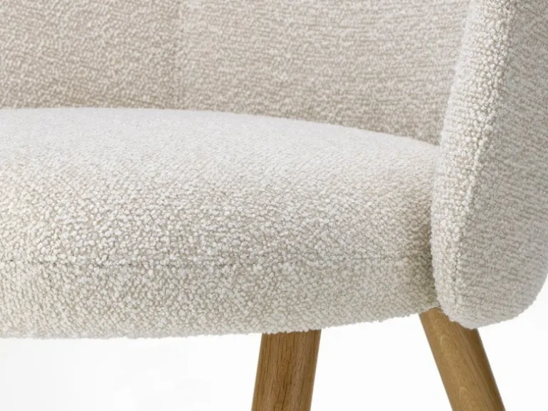 Vitra Mikado side chair, natural oak - Nubia 01 ivory/pearl
