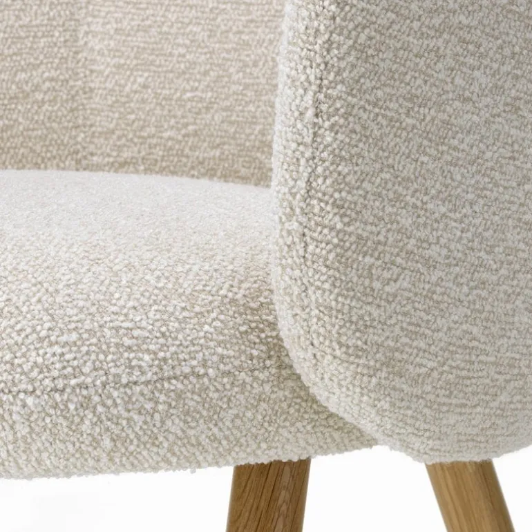 Vitra Mikado side chair, natural oak - Nubia 01 ivory/pearl