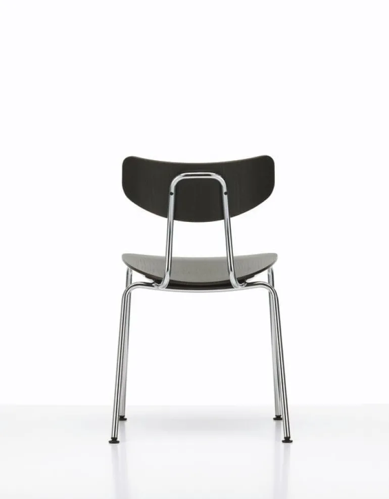 Vitra Moca chair, dark stained oak - chrome