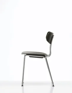 Vitra Moca chair, dark stained oak - chrome