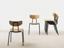 Vitra Moca chair, natural oak - basic dark