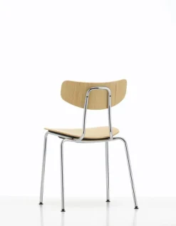 Vitra Moca chair, natural oak - chrome