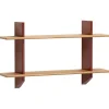 Vitra Rayonnage Mural shelf, Japanese red - oak
