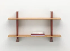 Vitra Rayonnage Mural shelf, Japanese red - oak