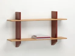 Vitra Rayonnage Mural shelf, Japanese red - oak