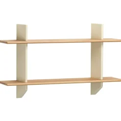 Vitra Rayonnage Mural shelf, Prouvé Blanc Colombe - oak